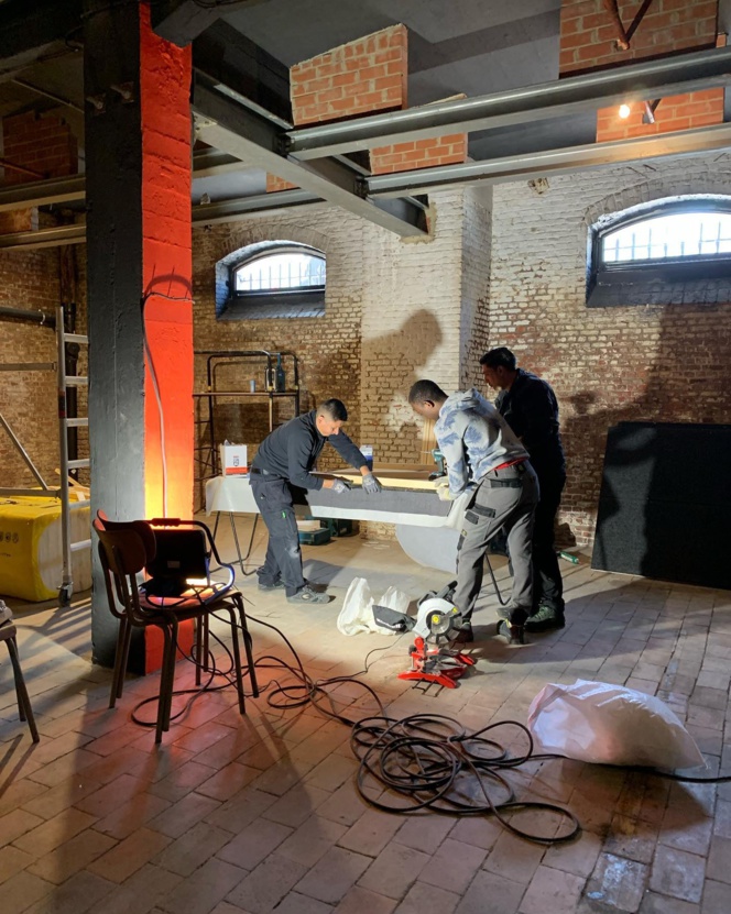 Travaux à la salle de concert Le Baixu Travaux à la salle de concert Le Baixu